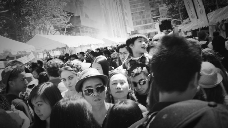 outdoor food fest people